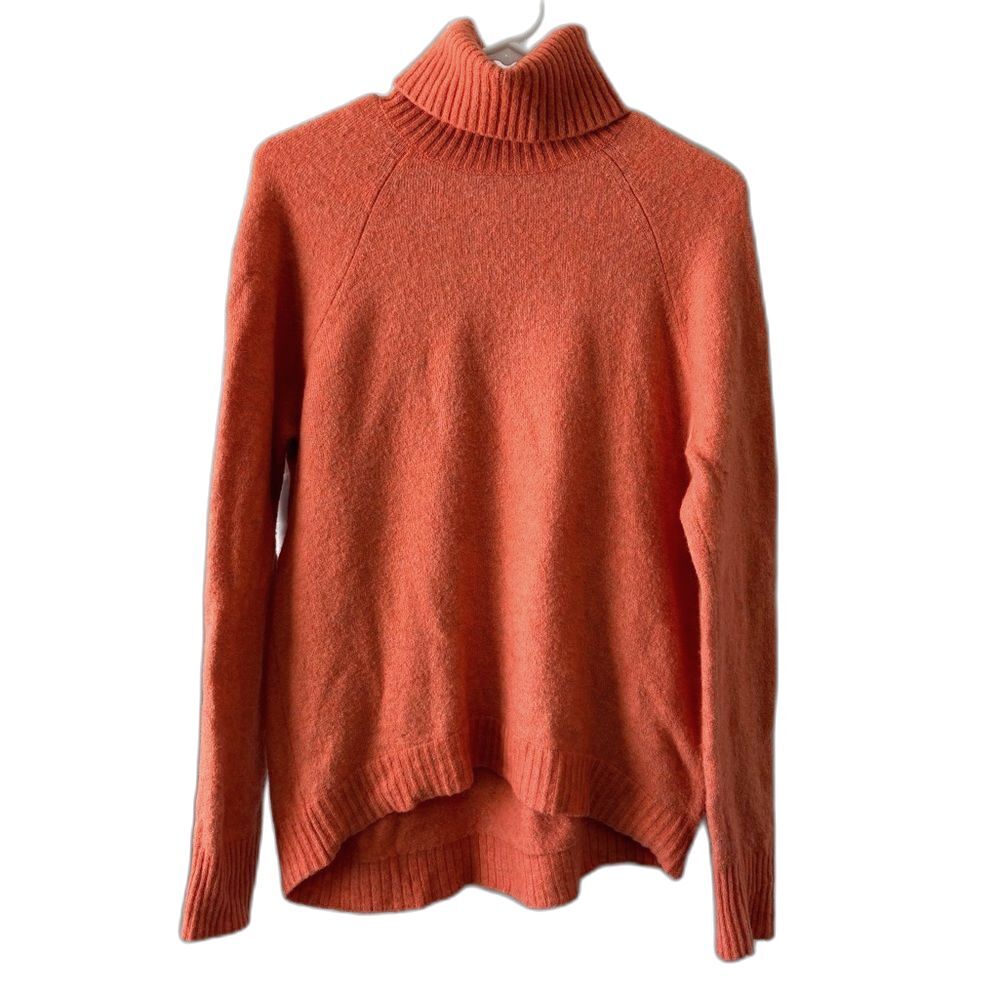 J. Crew Orange Wool Alpaca Blend Turtleneck Sweater
